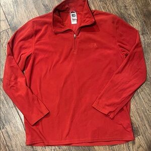 The North Face Red Half-Zip Fleece Pullover